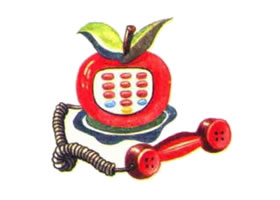 電話色鉛筆簡筆畫