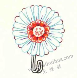 粘鉤色鉛筆簡筆畫畫法步驟03