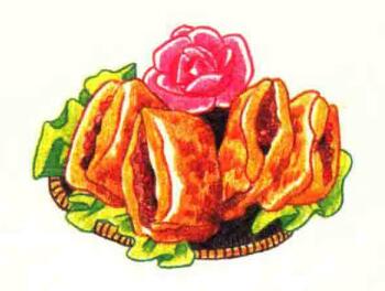 肉夾饃色鉛筆簡(jiǎn)筆畫(huà)畫(huà)法步驟06