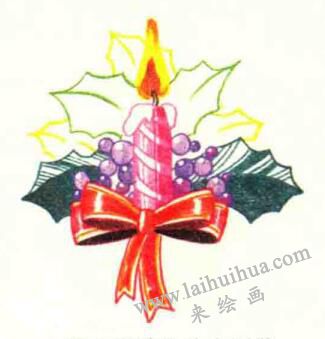 圣誕節(jié)色鉛筆簡(jiǎn)筆畫畫法步驟05