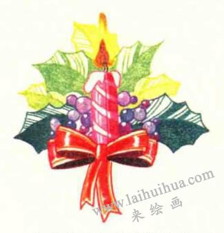 圣誕節(jié)色鉛筆簡(jiǎn)筆畫畫法步驟06