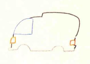 救護(hù)車的色鉛筆簡(jiǎn)筆畫(huà)畫(huà)法步驟01