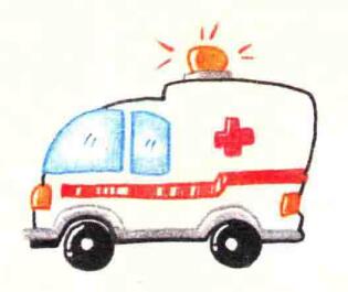 救護(hù)車色鉛筆簡(jiǎn)筆畫(huà)畫(huà)法步驟05