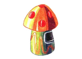 垃圾桶色鉛筆簡(jiǎn)筆畫(huà)畫(huà)法步驟