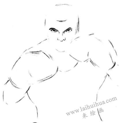 拳擊手素描畫法步驟02