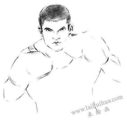 拳擊手素描畫法步驟03