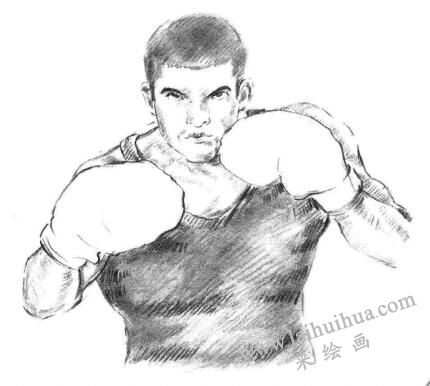 拳擊手素描畫法步驟07