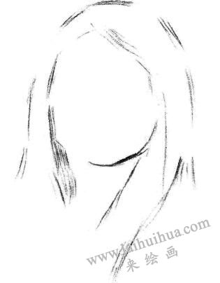 溫柔的女人素描畫法步驟01