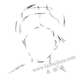 甜美的女孩素描畫法步驟01