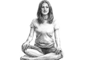 瑜伽女生素描畫(huà)法步驟