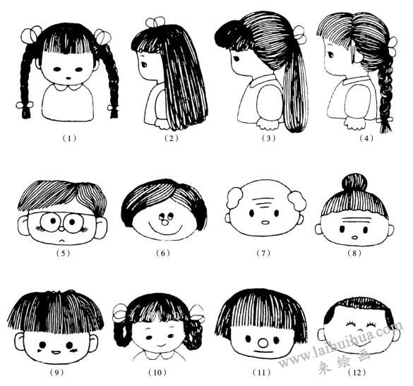 人物畫法之形態(tài)的夸張表現(xiàn)：頭發(fā)01