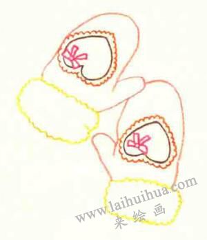 手套色鉛筆簡(jiǎn)筆畫(huà)畫(huà)法步驟03