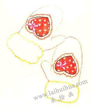 手套色鉛筆簡(jiǎn)筆畫(huà)畫(huà)法步驟04