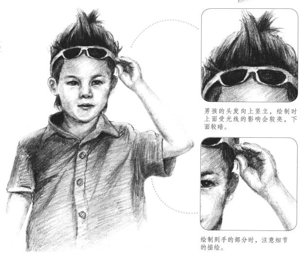 帥氣的少年素描畫法步驟
