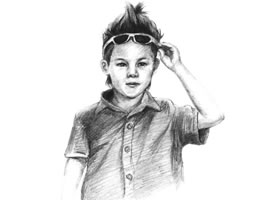 帥氣的少年素描畫(huà)法步驟