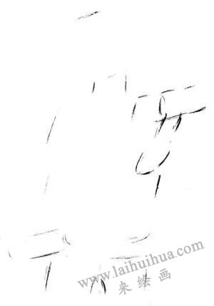 玩啞鈴的男孩素描畫(huà)法步驟01