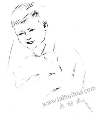 陽(yáng)光男孩素描畫(huà)法步驟