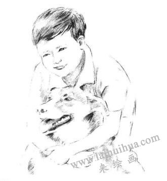 陽(yáng)光男孩素描畫(huà)法步驟06