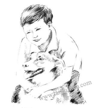 陽(yáng)光男孩素描畫(huà)法步驟07