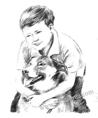 陽(yáng)光男孩素描畫(huà)法步驟09