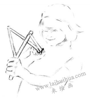 調(diào)皮的男孩素描畫法步驟01