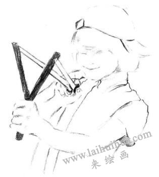 調(diào)皮的男孩素描畫法步驟02