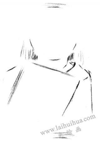 戴眼鏡的小女孩素描畫法步驟01