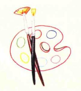調(diào)色盤(pán)色鉛筆簡(jiǎn)筆畫(huà)畫(huà)法步驟04