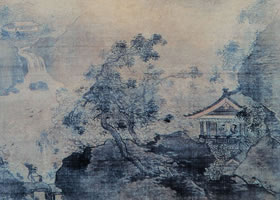 張路《風(fēng)雨歸莊圖軸》賞析