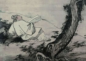 吳偉《松下讀書(shū)圖》賞析