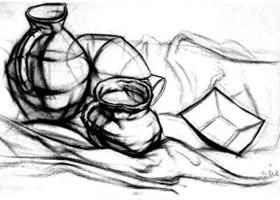 靜物素描的空間與透視