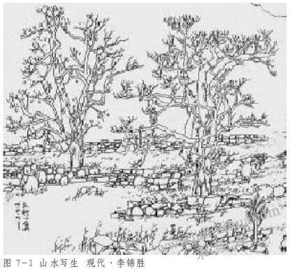 山水畫寫生作品01