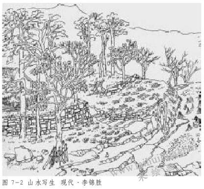 山水畫寫生作品02