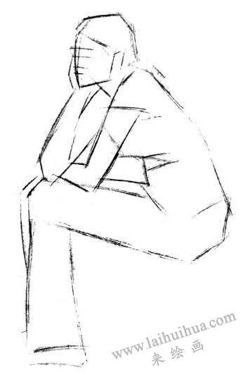 人物全身像素描的寫生步驟01