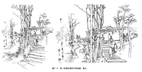同一風(fēng)景兩種不同的構(gòu)圖