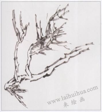 中國畫樹枝的畫法步驟01