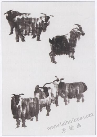 山水點景動物步驟圖