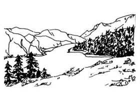 風(fēng)景畫素描構(gòu)圖的基本形式