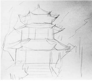 建筑風(fēng)景素描寫生的方法步驟01