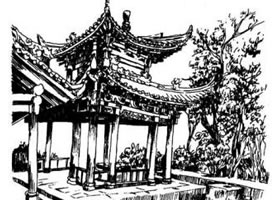 建筑風(fēng)景鋼筆畫的形式語言