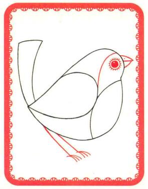 知更鳥(niǎo)簡(jiǎn)筆畫(huà)法步驟03