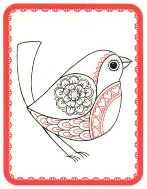 知更鳥(niǎo)簡(jiǎn)筆畫(huà)法步驟05