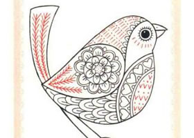 知更鳥簡筆畫