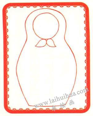 俄羅斯套娃簡(jiǎn)筆畫(huà)法步驟01