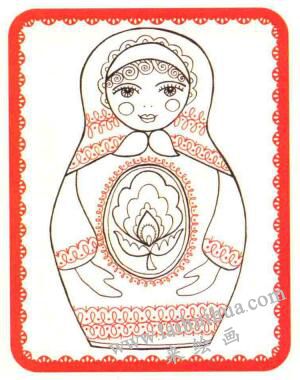 俄羅斯套娃簡(jiǎn)筆畫(huà)法步驟05