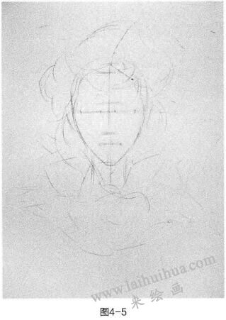 時(shí)尚頭像素描的步驟01
