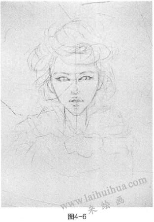 時(shí)尚頭像素描的步驟02