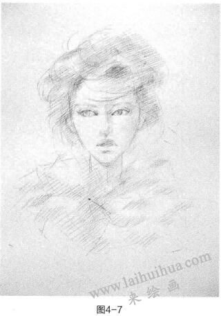 時(shí)尚頭像素描的步驟03