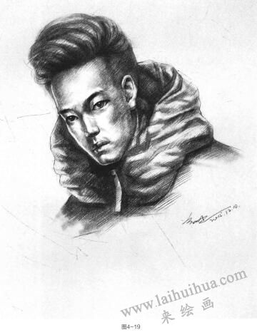 時尚頭像素描的步驟05
