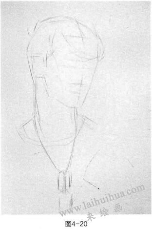 時(shí)尚頭像素描的步驟01